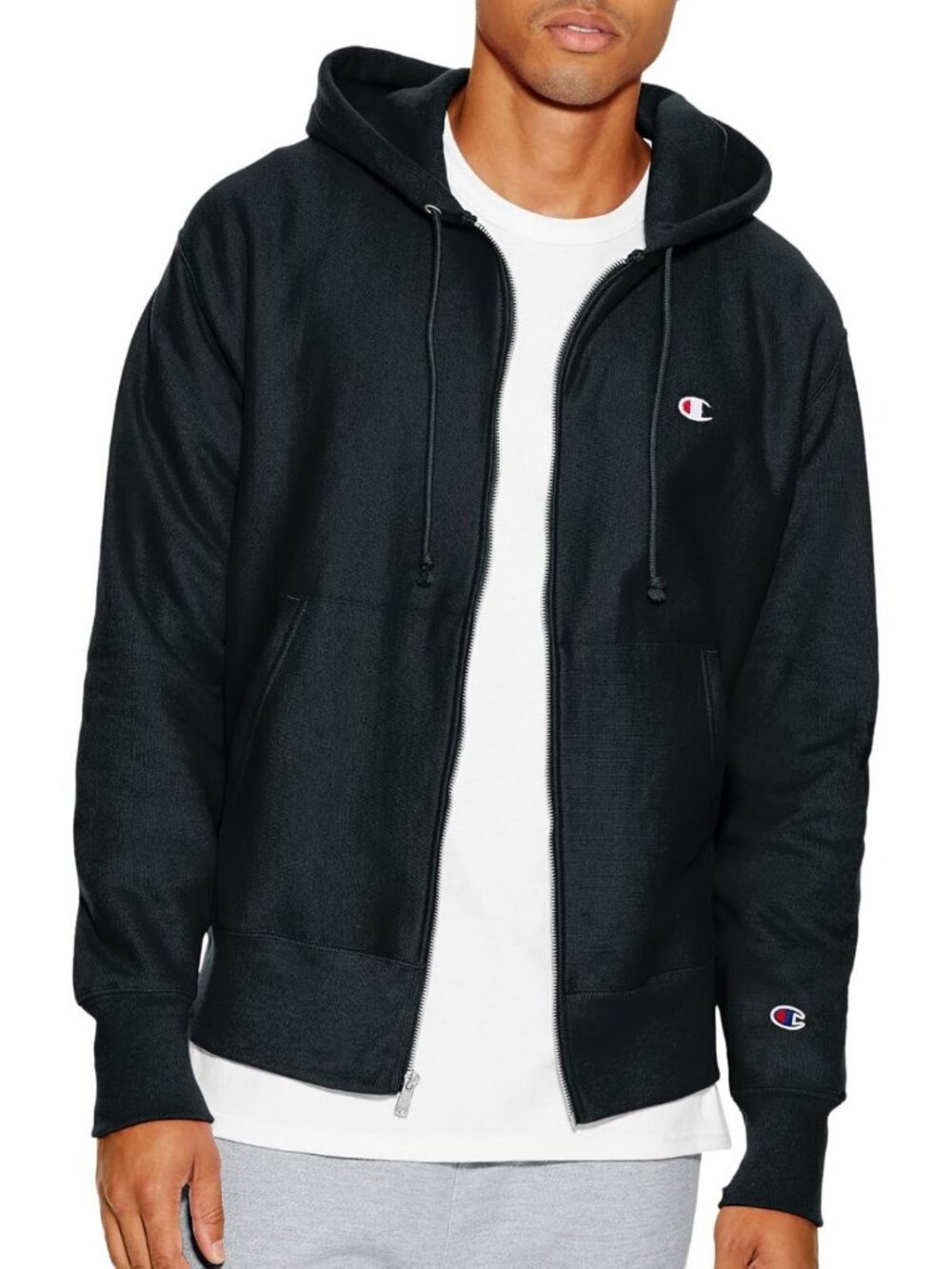 Cozy Men's Zip-Up Hoodie, Fleece Sweatshirt, Warm Reverse Weave Jacket